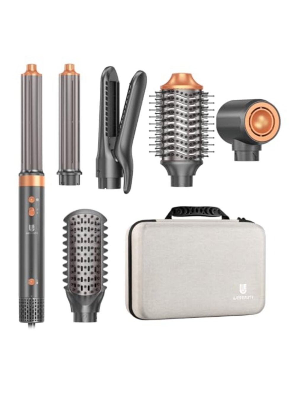 7 in 1 Hot Air Brush Dual Voltage Auto Wrap Curler Multi Styler
